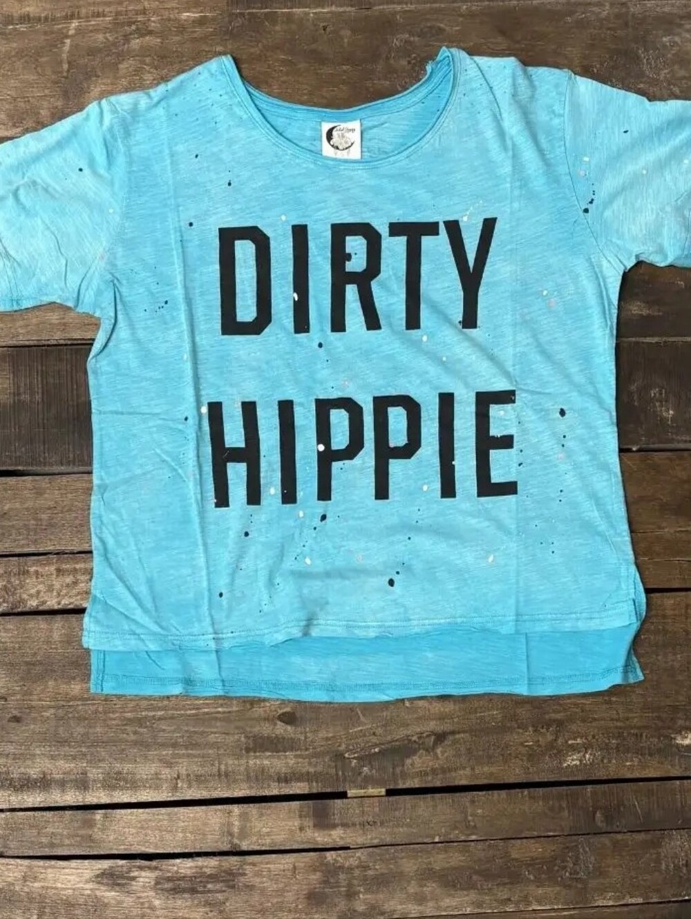 #1714 Jaded Gypsy Dirty Hippie Tee - Island Berry